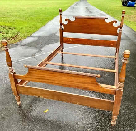 Photo of free Full size bed frame (Pittstown NJ) #1