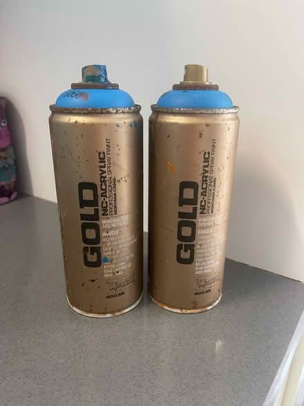 Photo of free Blue spray paint (W8) #1