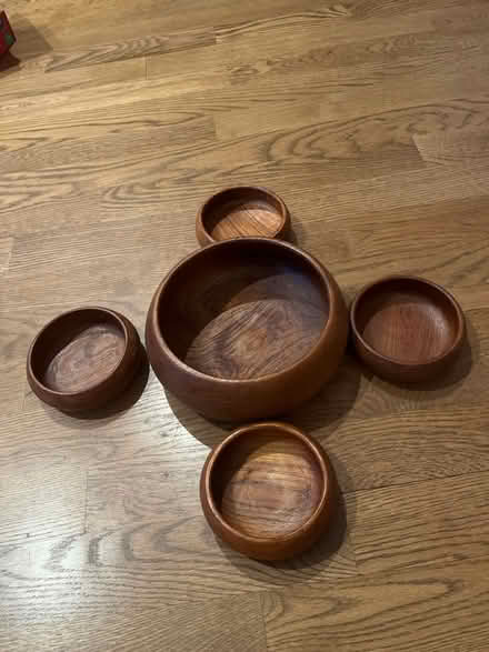 Photo of free Teak salad bowl set (Near Busse and Golf) #2