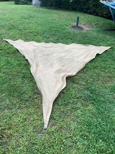 Photo of free 8 ft Triangular shade (Yonkers near Bronxville) #1