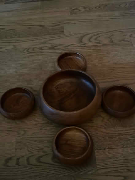 Photo of free Teak salad bowl set (Near Busse and Golf) #1