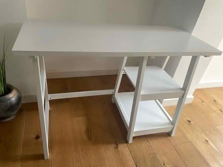Photo of free White desk with shelves (Arnos Vale BS4) #1
