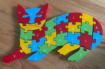 Photo of free Wood ABCs 123s puzzle (Brightwood (20012)) #3