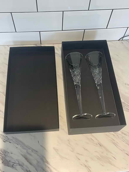 Photo of free Tall champagne crystal glasses (Hertford) #2