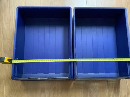 Photo of free Plastic storage boxes stackable (Surrey Heath GU15) #1