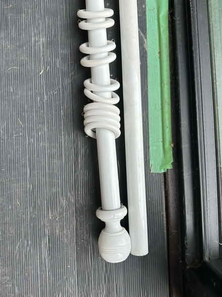 Photo of free White curtain pole (Burton green) #2