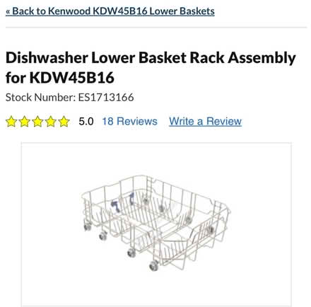 Photo of Dishwasher Upper and Lower Baskets (Stevenage SG1) #1