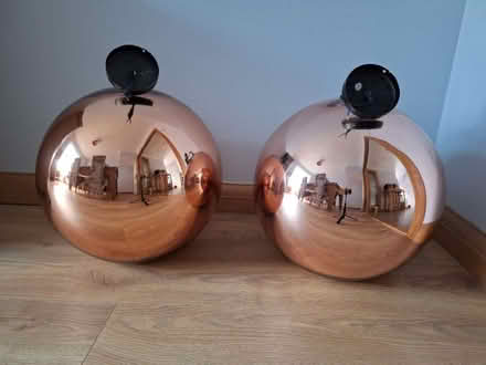 Photo of free 2 copper effect pendant lights approx. 40cm in diameter (CT9) #1