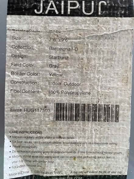 Photo of free Indoor/outdoor rug (Ashland above the hospital) #2