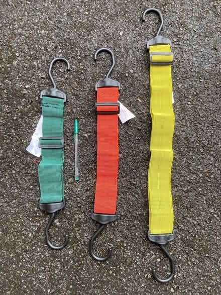Photo of free 3 elasticated bungee straps (Greenbank CW8) #1