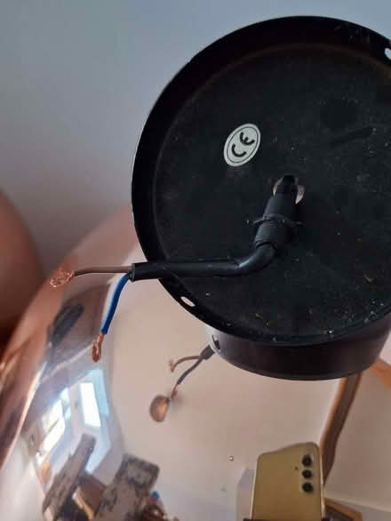 Photo of free 2 copper effect pendant lights approx. 40cm in diameter (CT9) #3