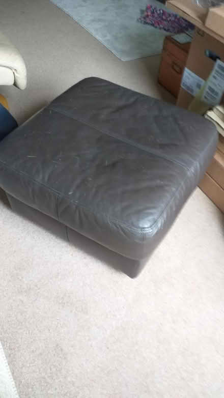 Photo of free Brown footstool/poof (Ainthorpe YO21) #1