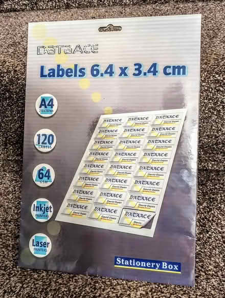 Photo of free A4 sheets of sticky labels, 2 packs (Clitheroe BB7) #2