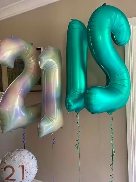 Photo of free Inflated Helium “2” & “1” balloons (Douglas, Cork City) #1