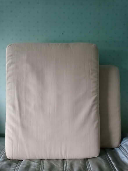 Photo of free 2 Large Foam Beige Cushions Whitwick (Whitwick LE67) #1