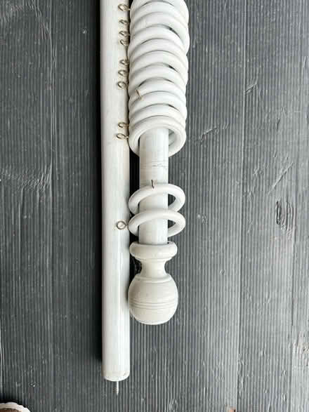 Photo of free Large White curtain pole (Burton green) #2