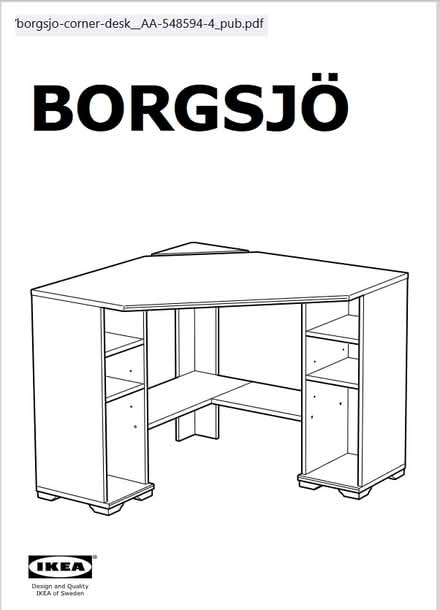 Photo of free Ikea BORGSJO Corner Desk, White (The Nurserylands TW12) #2