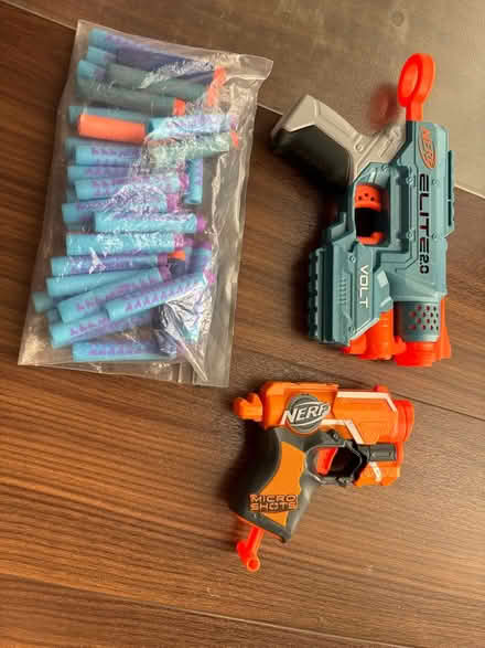 Photo of free 2 NERF guns & extra bullets+puzzle (SW153AP) #1