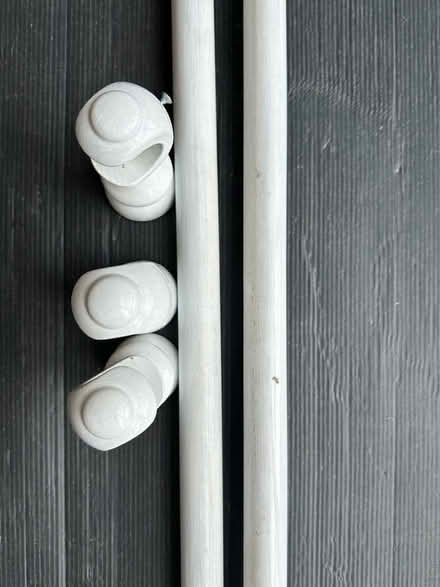 Photo of free Large White curtain pole (Burton green) #3