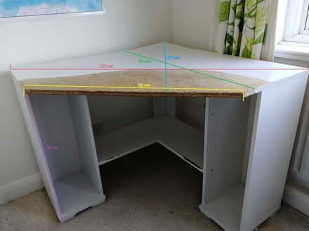 Photo of free Ikea BORGSJO Corner Desk, White (The Nurserylands TW12) #1