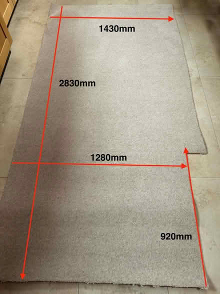 Photo of free Carpet off-cut, Hessian backed beige - Unused (Haldens AL6) #2