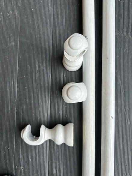 Photo of free Large White curtain pole (Burton green) #4