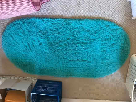 Photo of free Teal bathroom rug (Chevy Chase DC) #1
