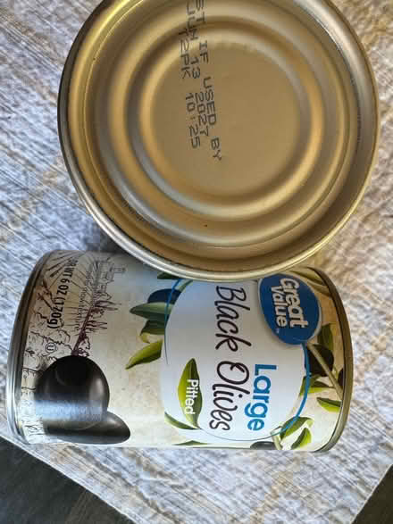 Photo of free 2 cans large black olives (Orchard and Prairie, Aurora) #1