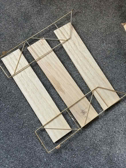 Photo of free 3 tier gold floating shelf (Splott CF24) #1