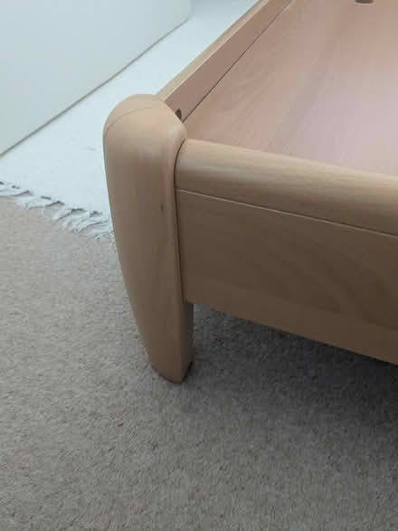 Photo of free Standard double bed frame- beech wood effect. (Dearham CA15) #3