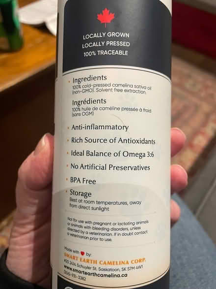 Photo of free Camelina Oil for Dogs (L9k 0e7) #2