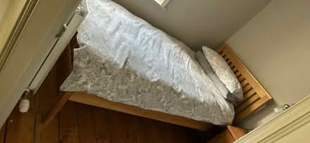 Photo of free Oak single bed and mattress (Papcastle CA13) #3