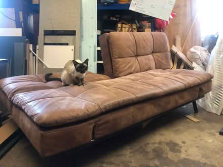 Photo of free Leather effect sofa bed (CB1) #2