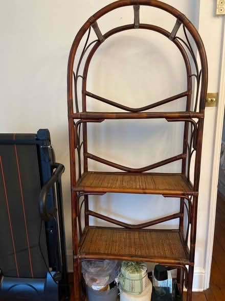 Photo of free Tall wooden shelves (Alderley Edge) #1