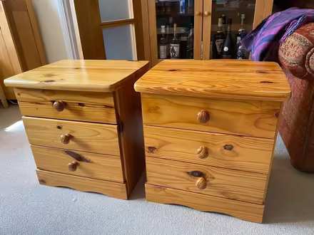 Photo of free Two Solid Pine Bedside Tables (King's College Playing Fields HA4) #1