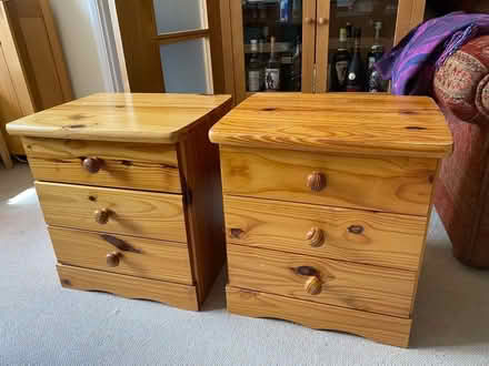 Photo of free Two Solid Pine Bedside Tables (King's College Playing Fields HA4) #1