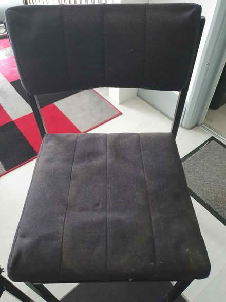 Photo of free 2 stacking black metal frame chairs (Hounslow TW5) #4