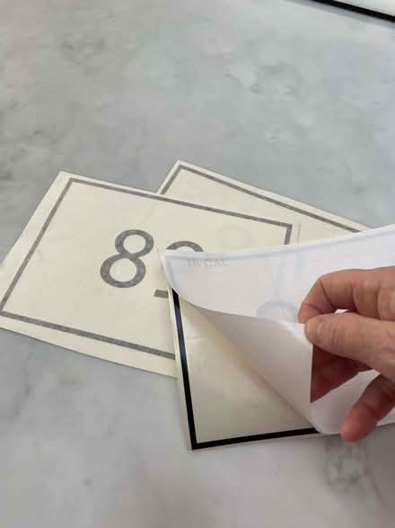 Photo of free Adhesive door numbers for a fanlight (see first photo) (Epping CM16) #3