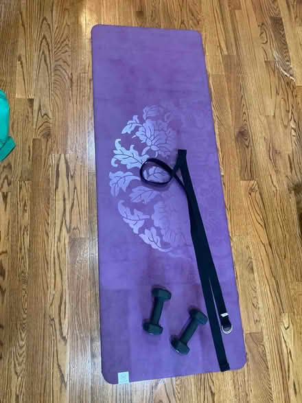Photo of free Yoga mat, strap, 5lb weights (Bed Stuy (Brooklyn)) #1