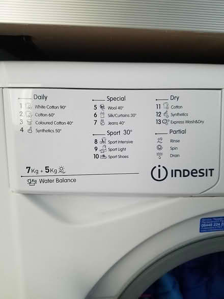 Photo of free Indesit Washer Dryer (Emsworth PO10) #2