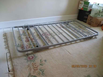 Photo of free Single Metal Bed Frame & Mattress (fits under a regular bed) (Wallington NE61) #3