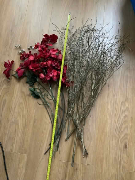 Photo of free Artificial flowers + glittered tigs (Surrey Heath GU15) #1