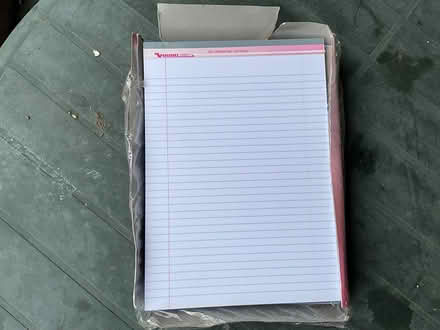 Photo of free A4 office pads, ruled feint and margin x 6 (Cutteslowe OX2) #1