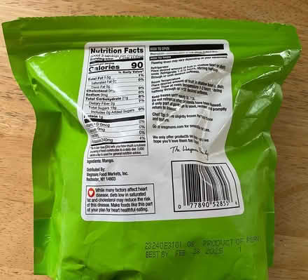 Photo of free Wegmans Frozen Mango Chunks (Downtown ITH) #2