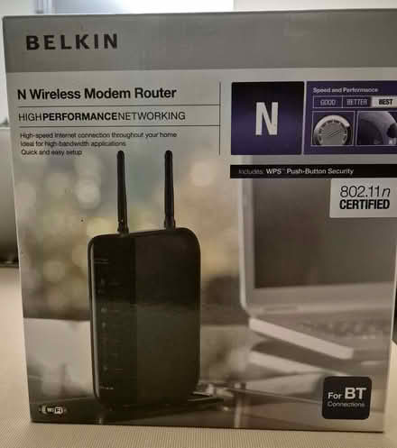 Photo of free Belkin wireless modem router (Romford RM1) #1