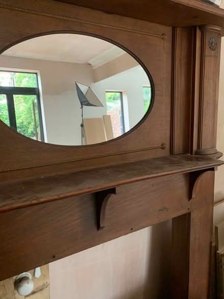 Photo of free 1930’s fire surround, wood, mirror (S7 Netheredge) #2