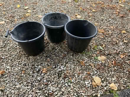 Photo of free 3 black buckets (Glasgow G41) #1