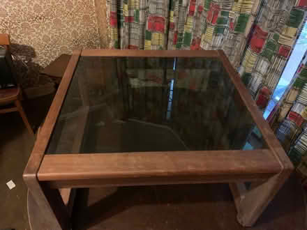 Photo of free Solid wood coffee table with smoked glass (Rusthall TN3) #1