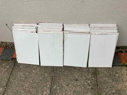 Photo of free Plain white bathroom/kitchen tiles (TN24) #2