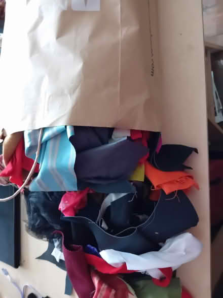 Photo of free Carrier bag full of fabric pieces (Bh9) #1